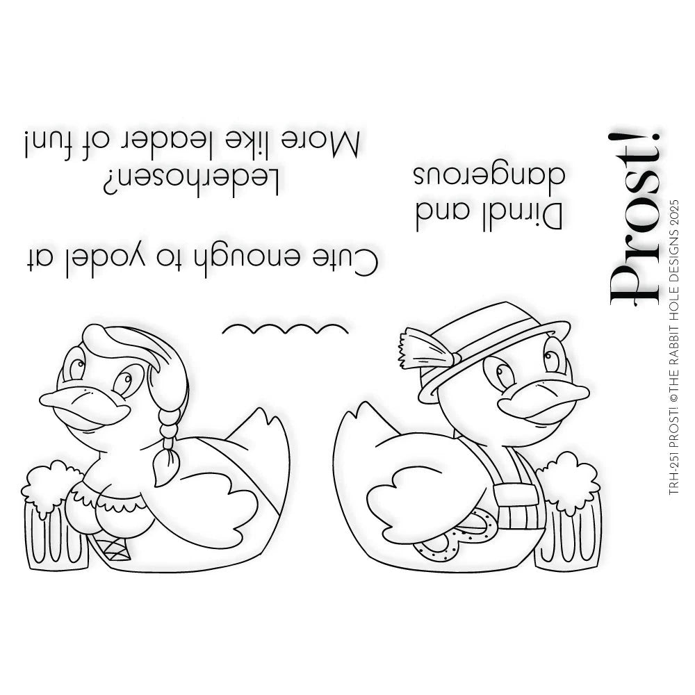 The Rabbit Hole Designs Prost! Clear Stamps trh-251