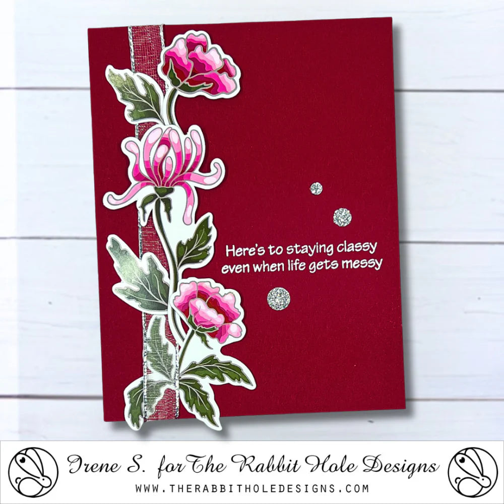 The Rabbit Hole Designs Sassy Sentiments The Southern Edition Clear Stamps trh-254 flowers