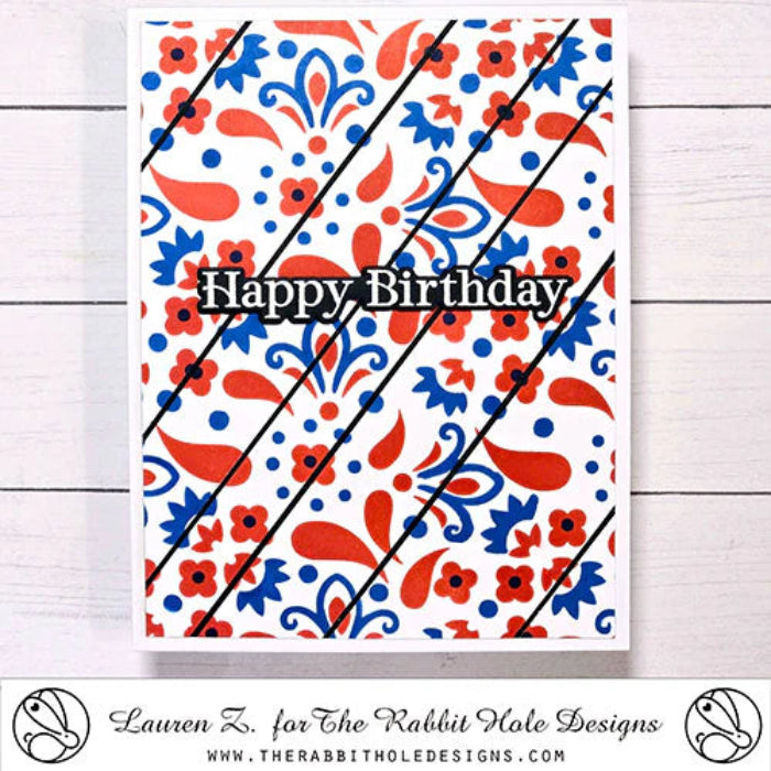 The Rabbit Hole Designs Sentimentally Speaking Clear Stamp and Die Set trh-242b birthday