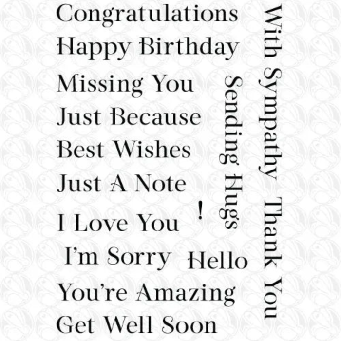 The Rabbit Hole Designs Sentimentally Speaking Clear Stamp and Die Set trh-242b image 1
