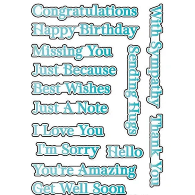 The Rabbit Hole Designs Sentimentally Speaking Clear Stamp and Die Set trh-242b image 2