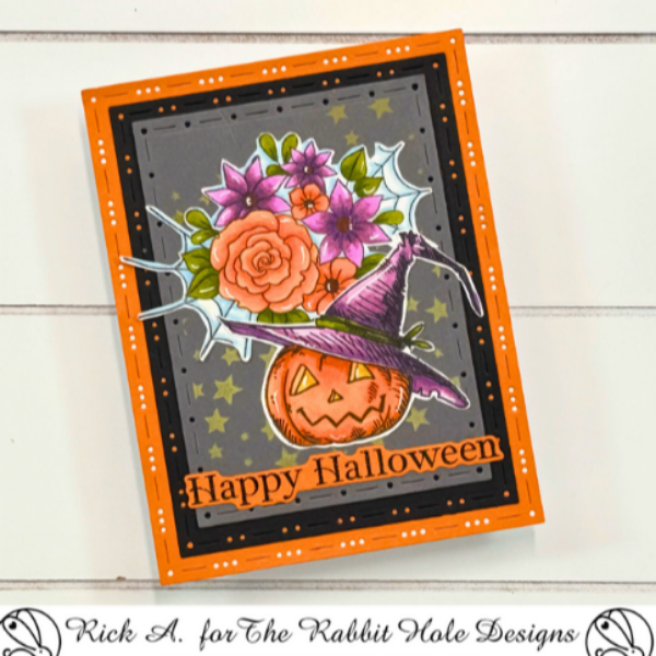 The Rabbit Hole Designs Sentimentally Speaking Holiday Clear Stamp and Die Set trh-248b halloween