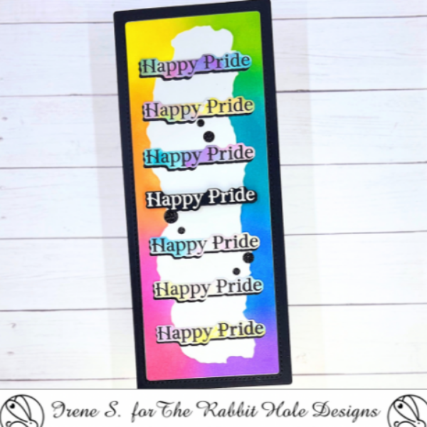 The Rabbit Hole Designs Sentimentally Speaking Holiday Clear Stamp and Die Set trh-248b pride