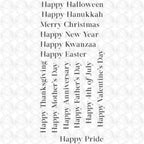 The Rabbit Hole Designs Sentimentally Speaking Holiday Clear Stamp and Die Set trh-248b stamp