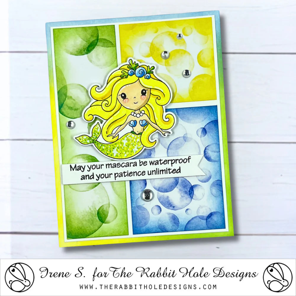 The Rabbit Hole Designs Watercolor Bubbles 6x6 inch Paper Pack trh-06PP mermaid