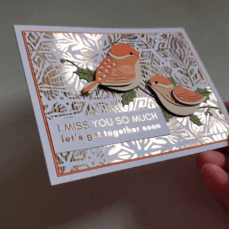 Therm O Web Artsy Prints Deco Foil Toner Card Fronts 5718 love you
