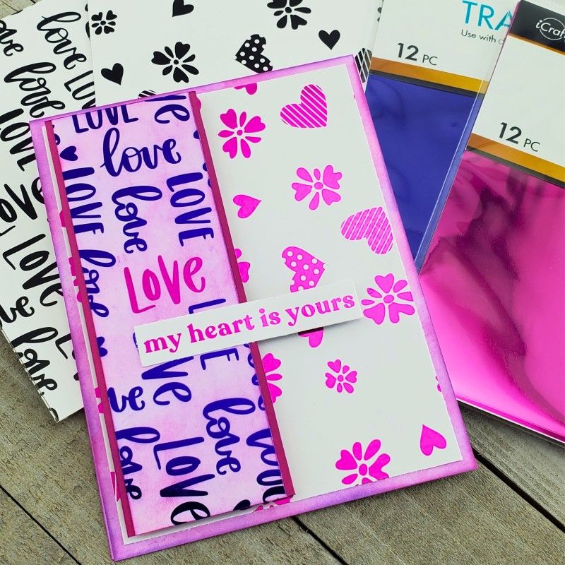 Therm O Web Berry Crush Deco Foil Transfer Sheets 5710 My Heart is Yours