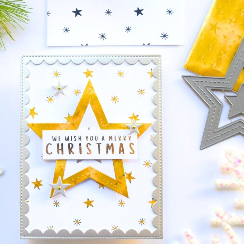 Therm O Web Brutus Monroe Gold Star Deco Foil Transfer Sheets 19163 Starry Christmas