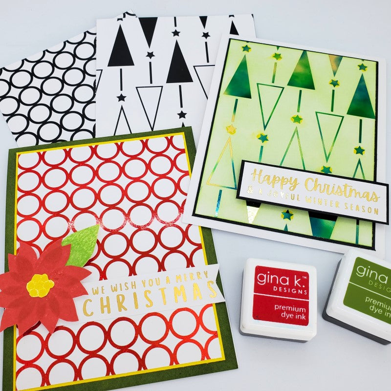 Therm O Web Deco Foil Christmas Party Toner Card Fronts 5702 Red and Green Inspiration