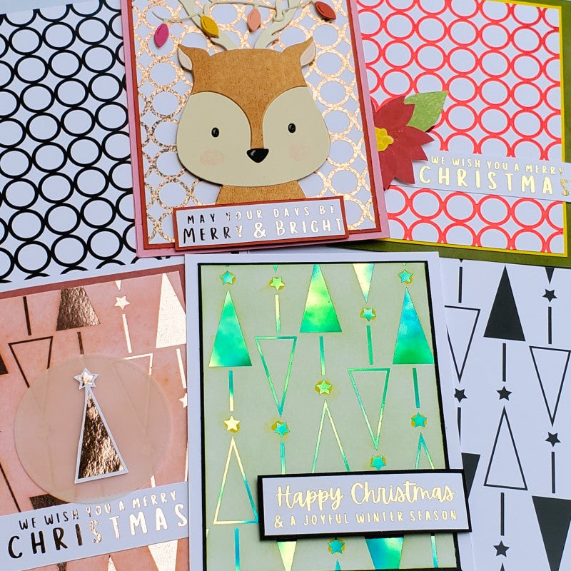 Therm O Web Deco Foil Merry Moments Toner Card Sentiments 5705 Samples