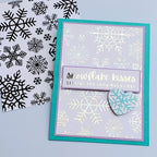 Therm O Web Deco Foil Winter Sparkle Toner Card Fronts 5704 Snowflake Kisses