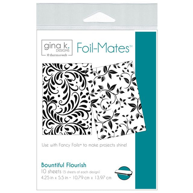 Therm O Web Gina K. Designs Bountiful Flourish Foil-Mates Remix Deco Foil Toner Card Fronts 18232