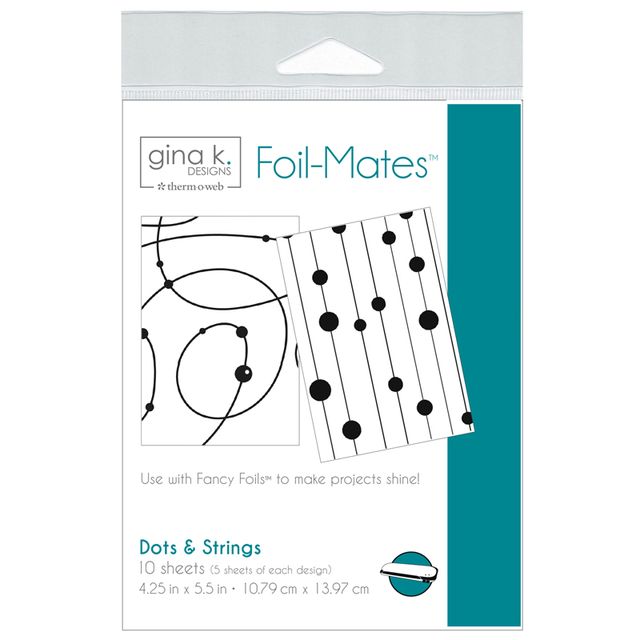 Therm O Web Gina K. Designs Dots and Strings Foil-Mates Remix Deco Foil Toner Card Fronts 18226