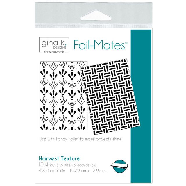 Therm O Web Gina K. Designs Harvest Texture Foil-Mates Remix Deco Foil Toner Card Fronts 18233