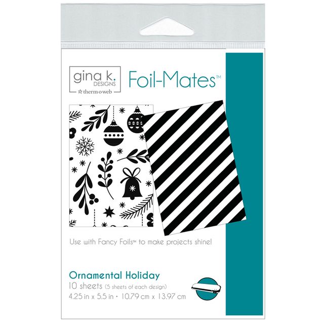 Therm O Web Gina K. Designs Ornamental Holiday Foil-Mates Remix Deco Foil Toner Card Fronts 18229