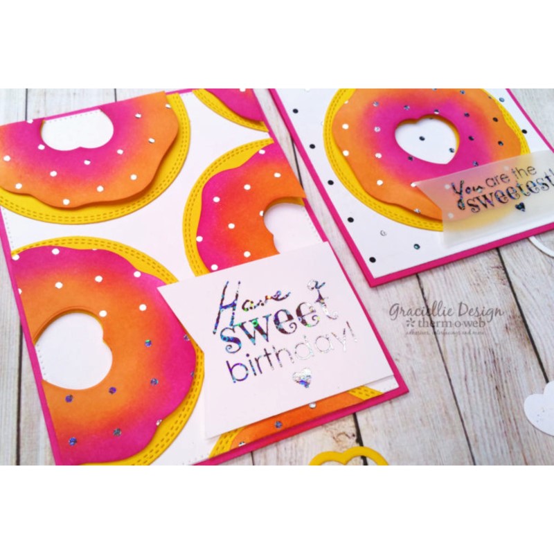 Therm O Web Gina K. Designs Polka Party Foil-Mates Remix Deco Foil Toner Card Fronts 18225 sweet birthday