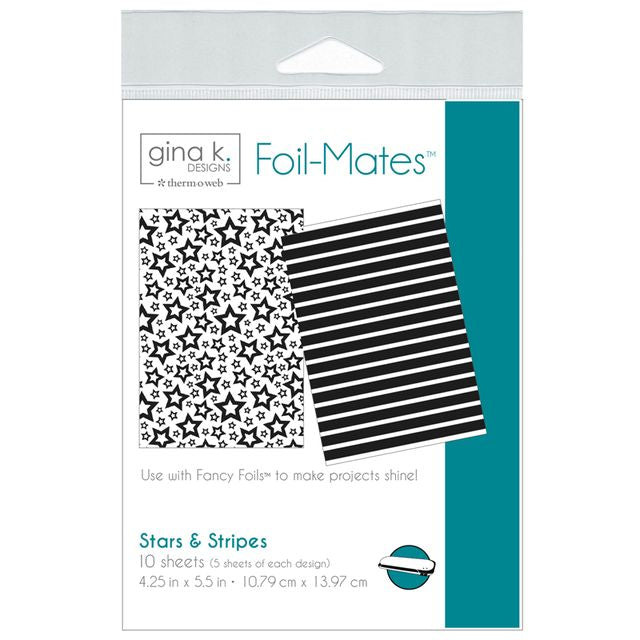 Therm O Web Gina K. Designs Stars and Stripes Foil-Mates Remix Deco Foil Toner Card Fronts 18227