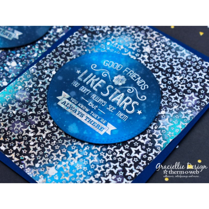 Therm O Web Gina K. Designs Stars and Stripes Foil-Mates Remix Deco Foil Toner Card Fronts 18227 good friends