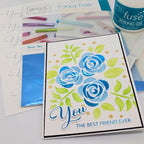 Therm O Web Gina K Designs Blue Sky Fancy Foils Deco Foil 18210 blue flowers