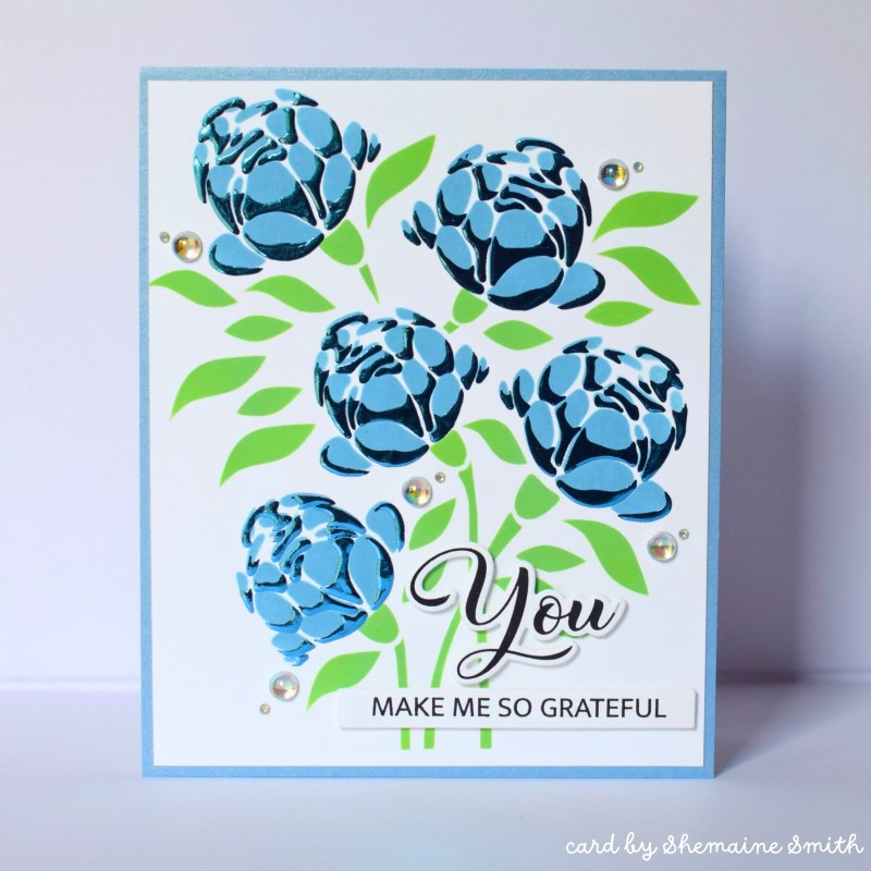 Therm O Web Gina K Designs Blue Sky Fancy Foils Deco Foil 18210 so grateful