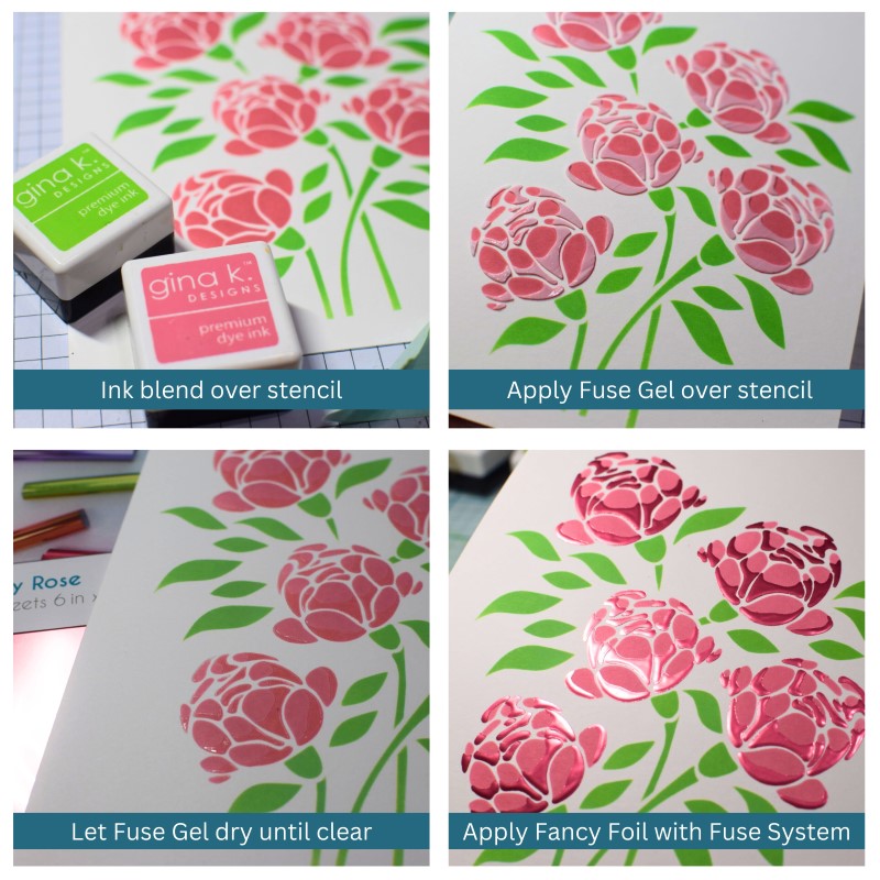 Therm O Web Gina K Designs Dusty Rose Fancy Foils Matte Finish Deco Foil 18216 technique