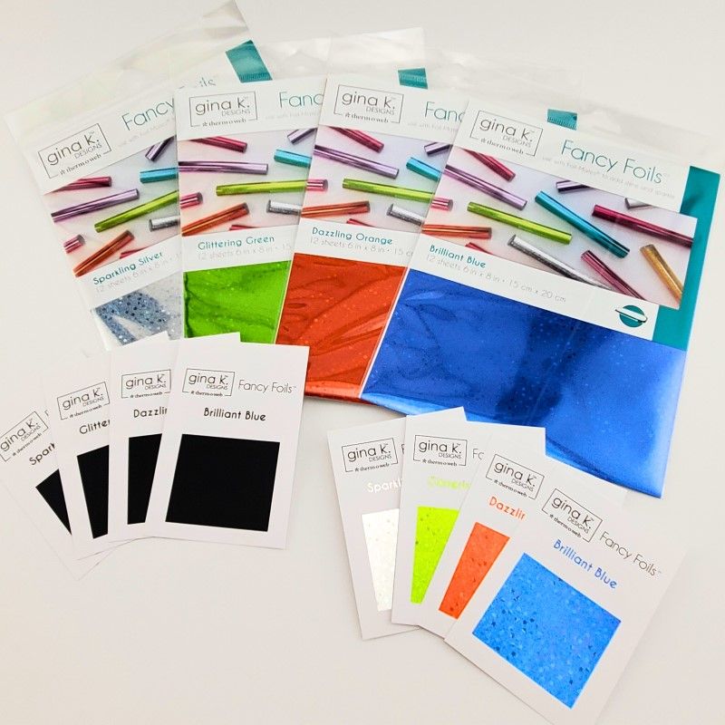 Therm O Web Gina K Designs Fancy Foils Swatch Card Set 18219 glitters