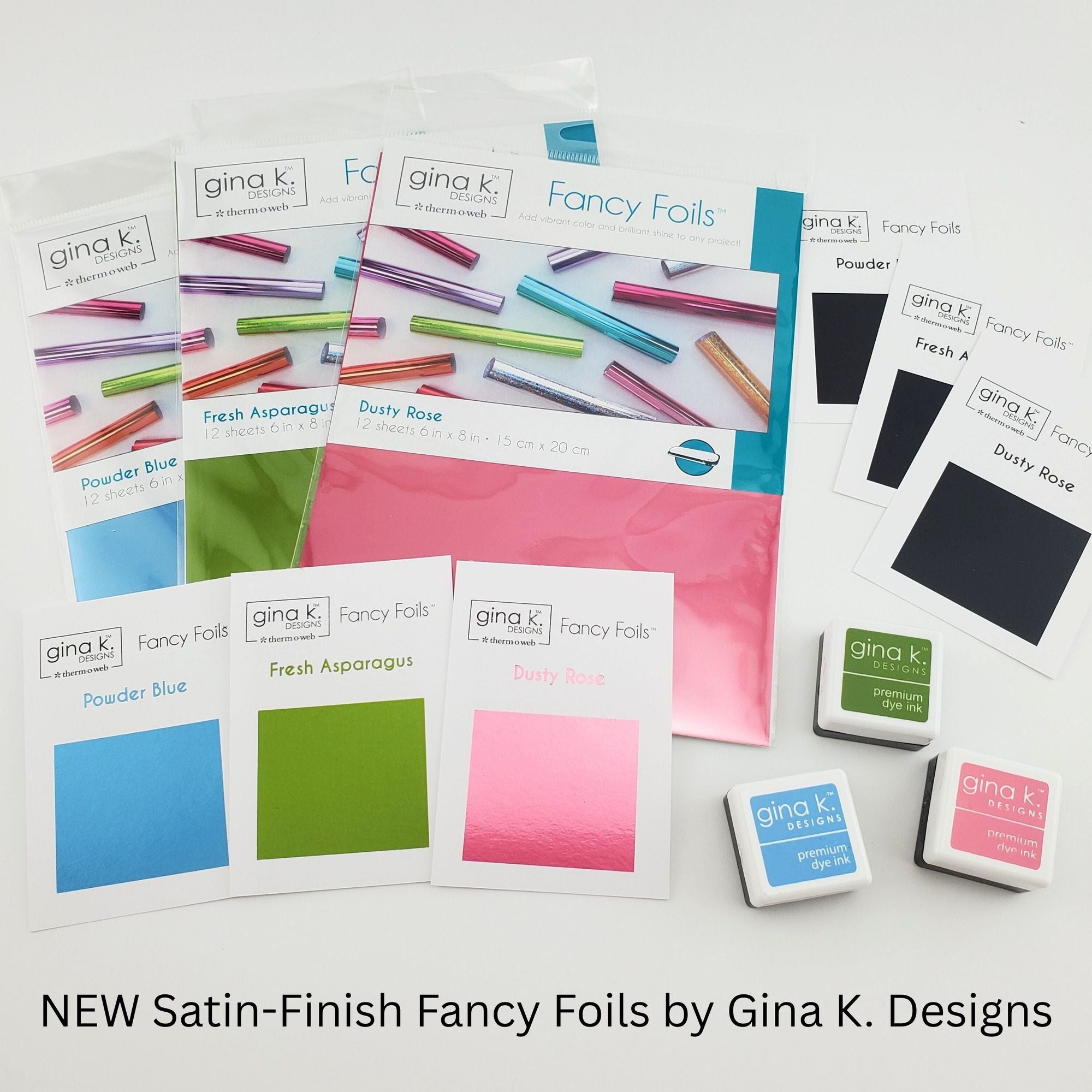 Therm O Web Gina K Designs Fancy Foils Swatch Card Set 18219 satin