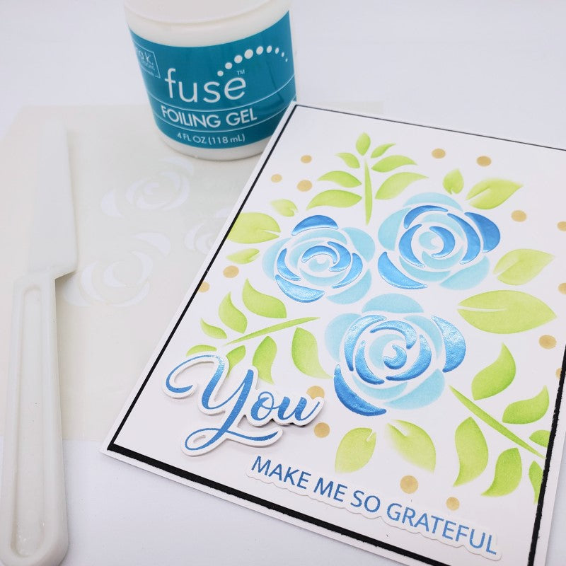 Therm O Web Gina K Designs Powder Blue Fancy Foils Matte Finish Deco Foil 18215 blue flowers
