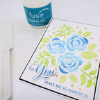 Therm O Web Gina K Designs Powder Blue Fancy Foils Matte Finish Deco Foil 18215 blue flowers