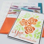Therm O Web Gina K Designs Tangerine Twist Fancy Foils Deco Foil 18212 orange flowers