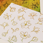 Therm O Web Gold Sparkle Deco Foil Transfer Sheets iCraft 5714 flowers