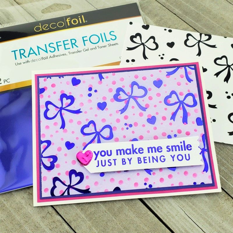 Therm O Web Heartstrings Deco Foil Toner Card Fronts 5706 you make me smile