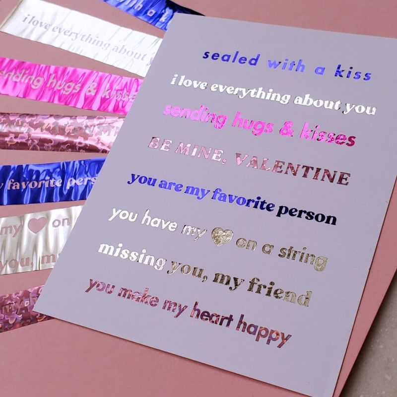 Therm O Web Lots of Love Deco Foil Toner Sentiments Pack 5708 mutli colors