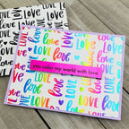 Therm O Web Love All Ways Deco Foil Toner Card Fronts 5707 you color my world