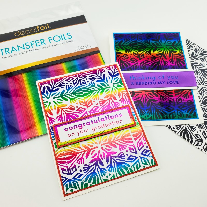 Therm O Web Prismatic Rainbow Deco Foil Transfer Sheets iCraft 5716 congratulations