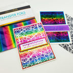 Therm O Web Prismatic Rainbow Deco Foil Transfer Sheets iCraft 5716 congratulations