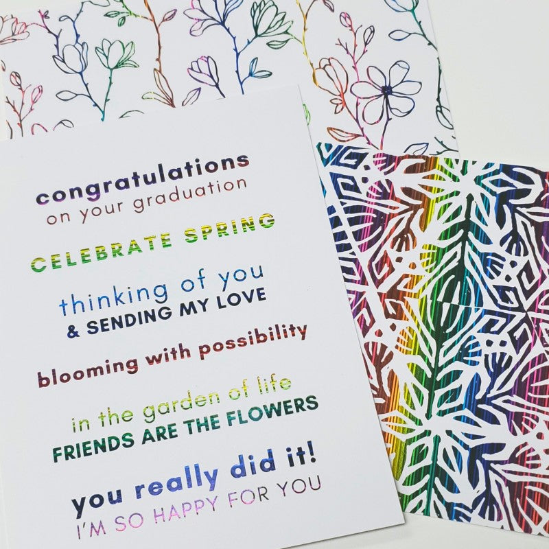 Therm O Web Prismatic Rainbow Deco Foil Transfer Sheets iCraft 5716 congratulations sentiments