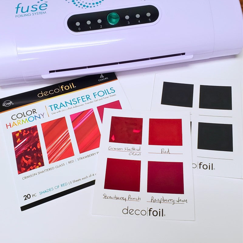 Therm O Web Quads Deco Foil Toner Swatch Cards 5713 reds