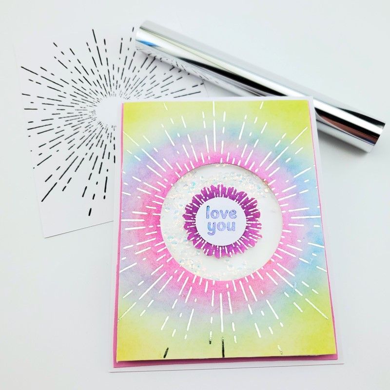 Therm O Web Ray of Sunshine Deco Foil Toner Card Fronts 5722 love you