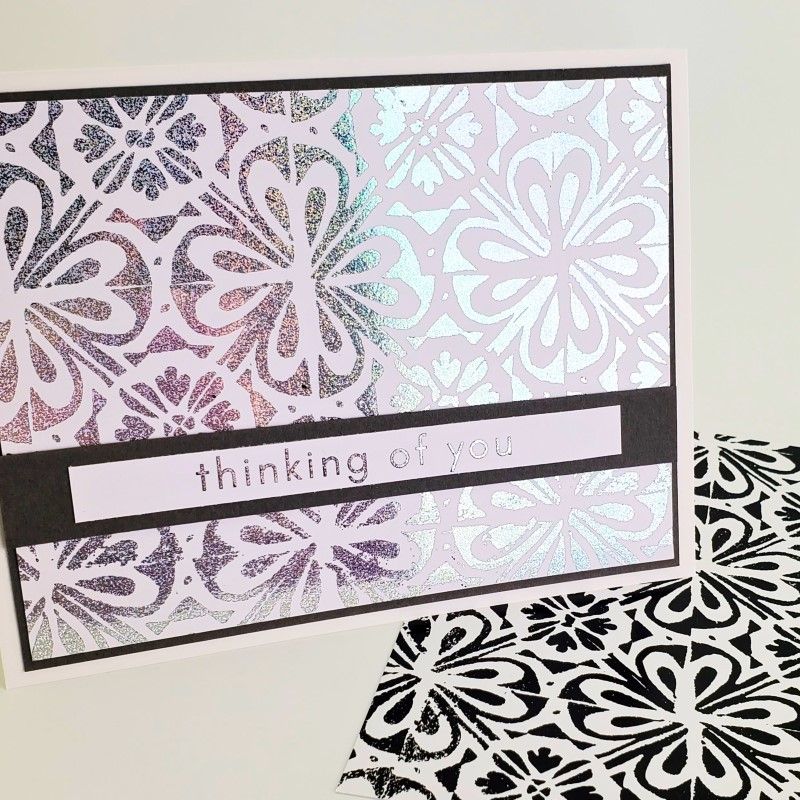 Therm O Web Silver Sparkle Deco Foil Transfer Sheets iCraft 5715 thinking of you