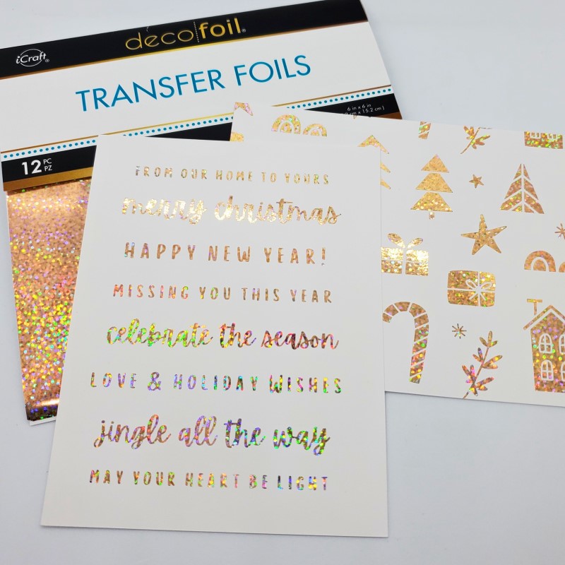 Therm O Web Sparkling Cider Deco Foil Transfer Sheets iCraft 5700 text foiled