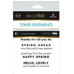 Therm O Web Spring Ahead Deco Foil Toner Sentiments Pack 5719