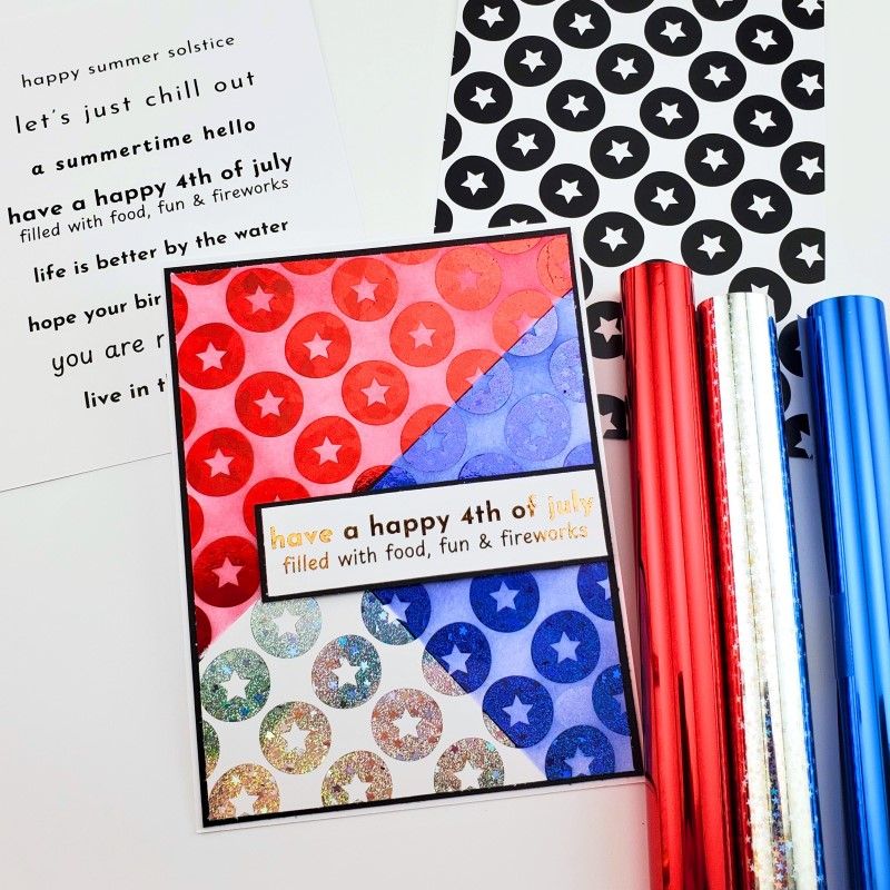 Therm O Web Star Spangled Deco Foil Toner Card Fronts 5721 assortment happy 4th