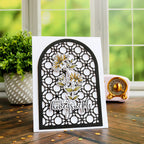 This Calls For Confetti Arched Lattice Circles Die flowers