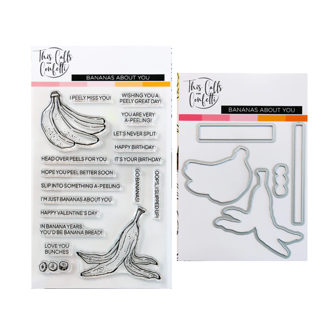 This Calls For Confetti Bananas About You Clear Stamp and Die Set 1