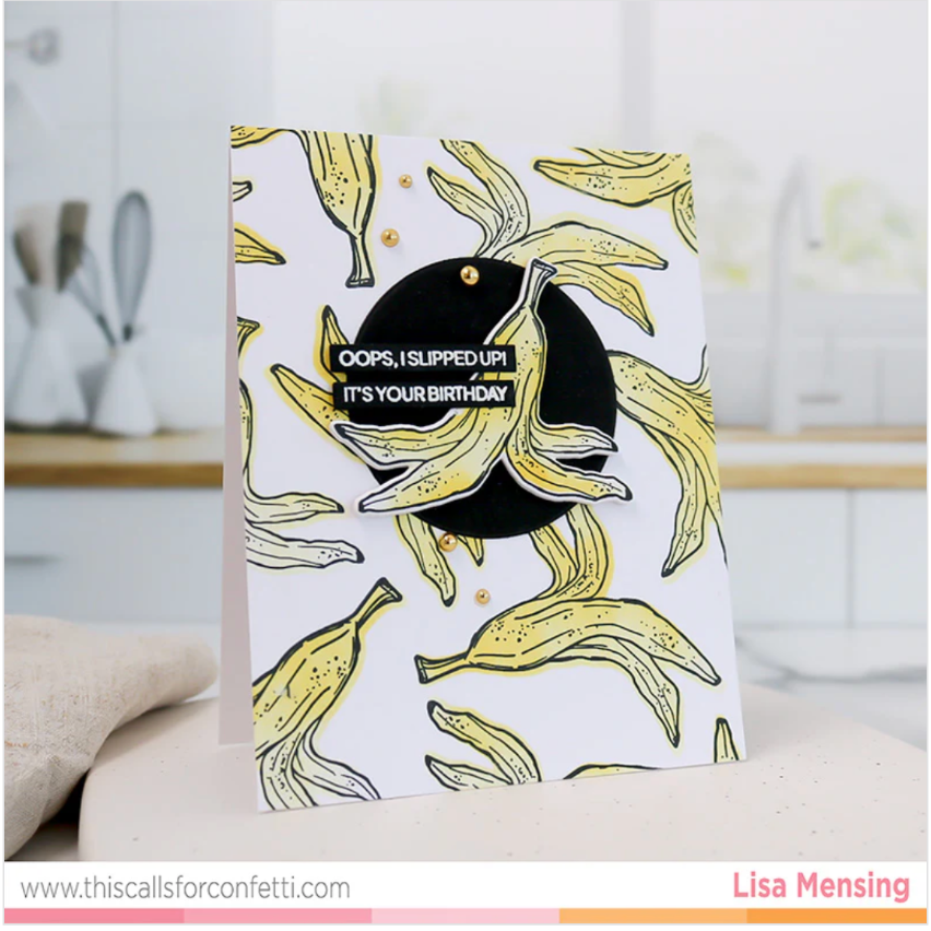 This Calls For Confetti Bananas About You Clear Stamp and Die Set birthday