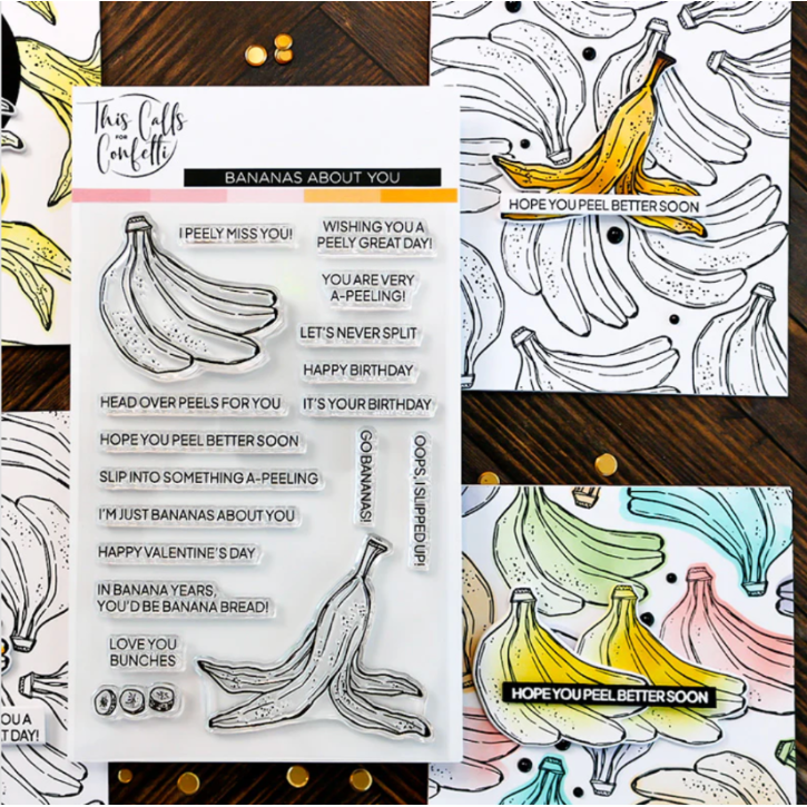 This Calls For Confetti Bananas About You Clear Stamps 1