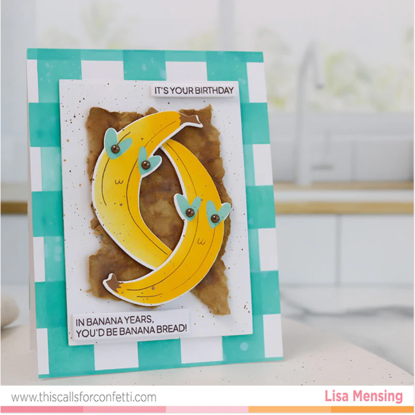 This Calls For Confetti Bananas About You Clear Stamps hearts