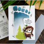 This Calls For Confetti Bigfoot Footprint Stencil and Outline Die Set dad