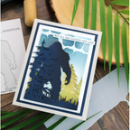 This Calls For Confetti Bigfoot Footprint Stencil and Outline Die Set lost
